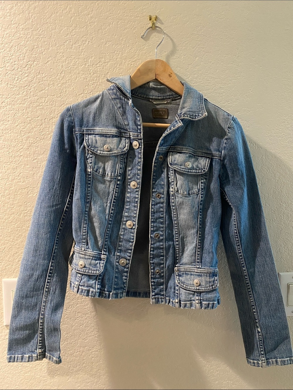Allen B. by Allen Schwartz Faded Light Blue Denim Jacket